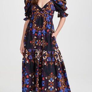 Cleobella Venezia Dress Ankle Dress Black Floral Size Small